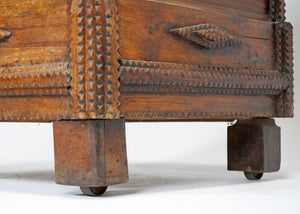 ON HOLD- Large Tramp Art Blanket Box