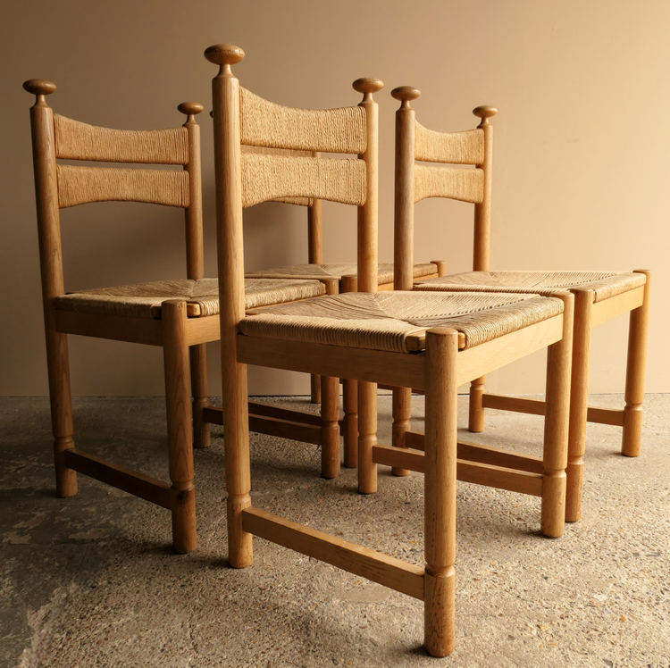 Asko Danish Papercord Dining Chairs