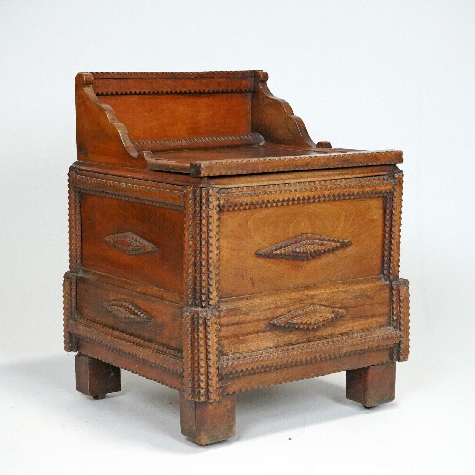 ON HOLD- Large Tramp Art Blanket Box