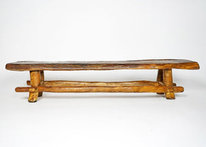 Hand Carved Oak Coffee Table by Artist Maxie Lane 1980s