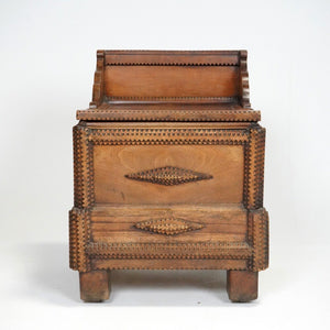 ON HOLD- Large Tramp Art Blanket Box