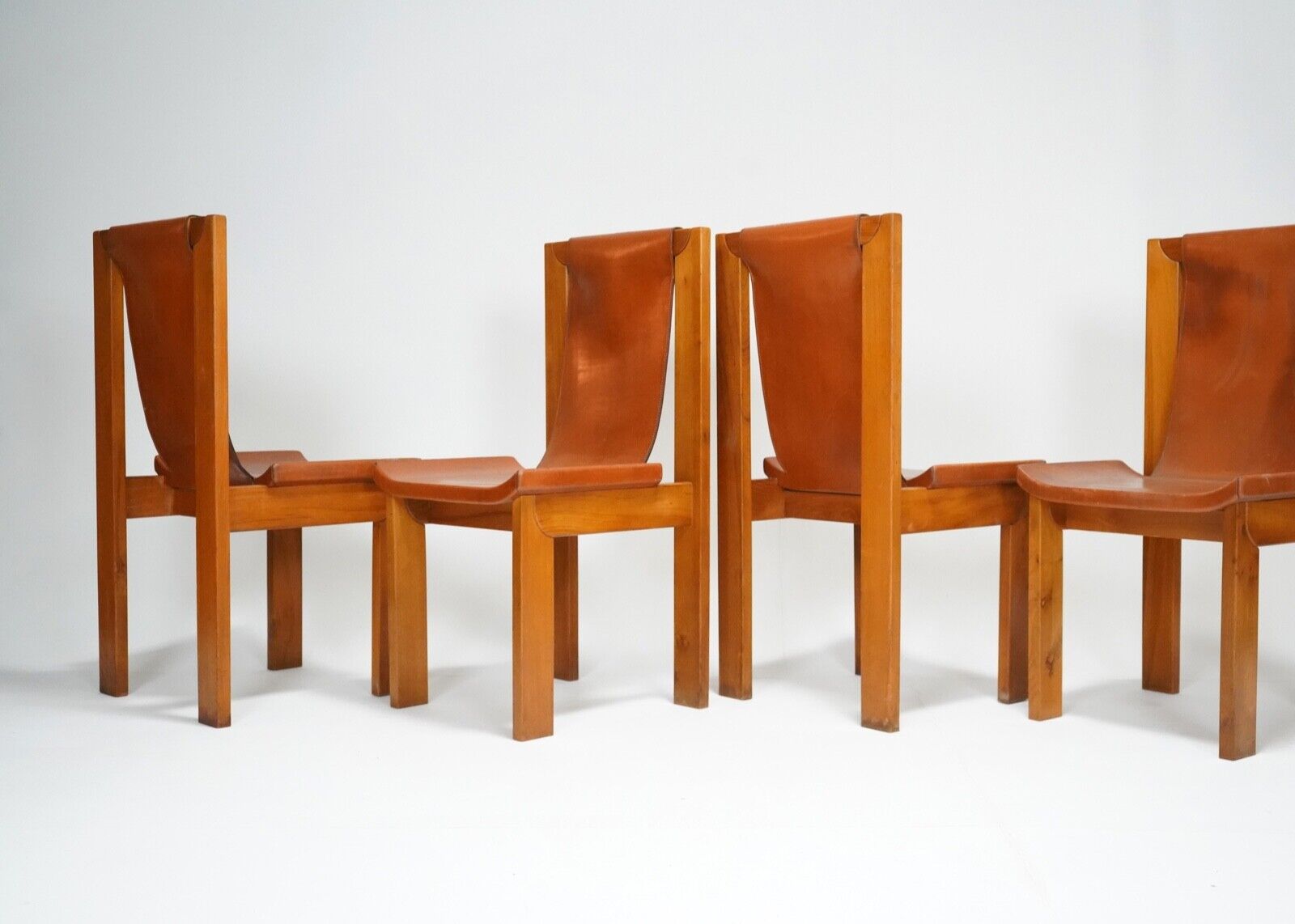 EXCLUSIVELY AT SELFRIDGES - 4 Roland Haeusler Leather Dining Chairs