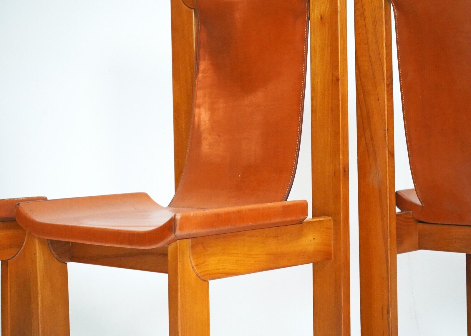 EXCLUSIVELY AT SELFRIDGES - 4 Roland Haeusler Leather Dining Chairs