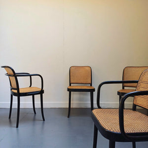 Set of Four 'Prague' 811 Chairs Designed by Josef Hoffmann.