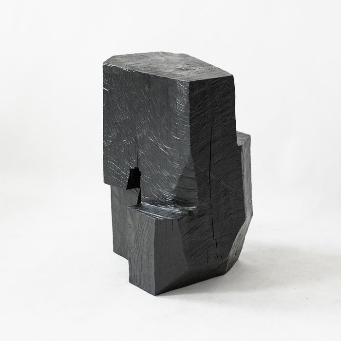 Ebonised oak stool