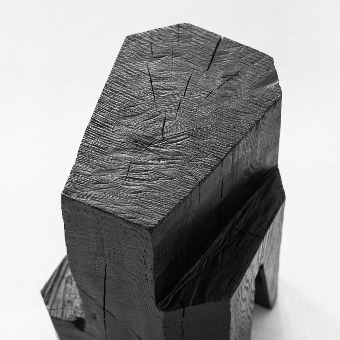 Ebonised oak stool