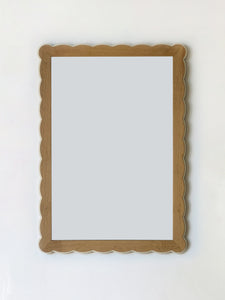 Santiago Scalloped Mirror With Highlighted Edge Raw - Medium