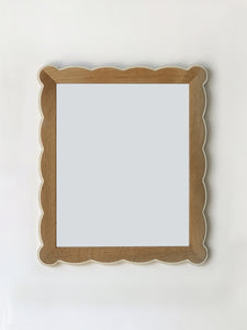 Santiago Scalloped Mirror With Highlighted Edge Raw - Small