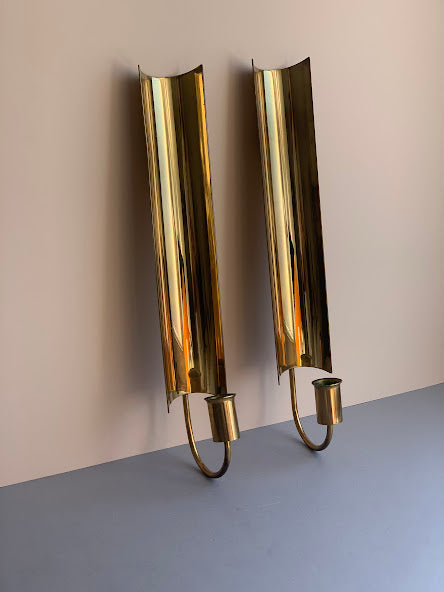 Pair of Swedish candle sconces by Pierre Forsell for Skultuna