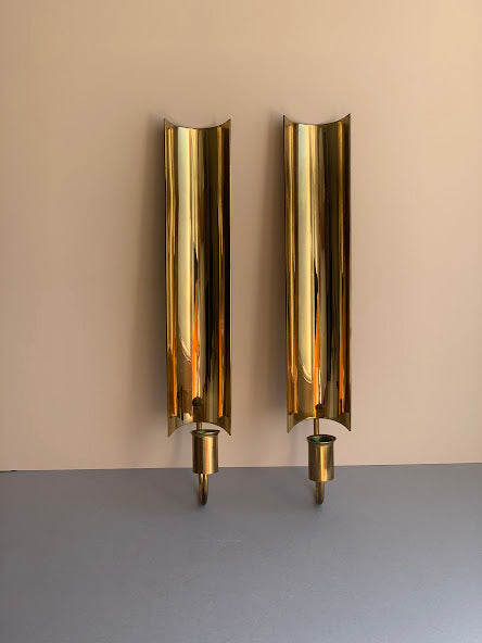 Pair of Swedish candle sconces by Pierre Forsell for Skultuna