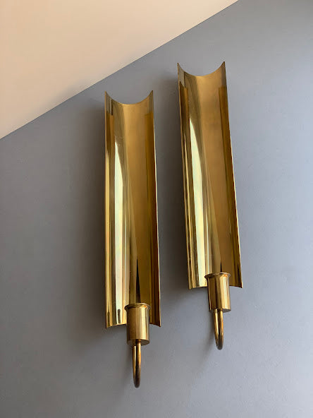 Pair of Swedish candle sconces by Pierre Forsell for Skultuna