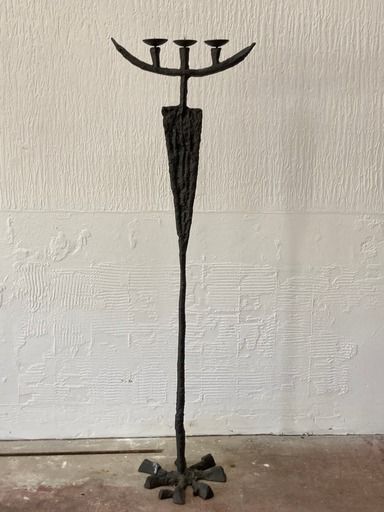 Brutalist candle stand, English 1970's