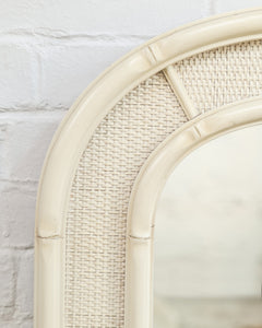 Large Faux Bamboo & Cane Mirror