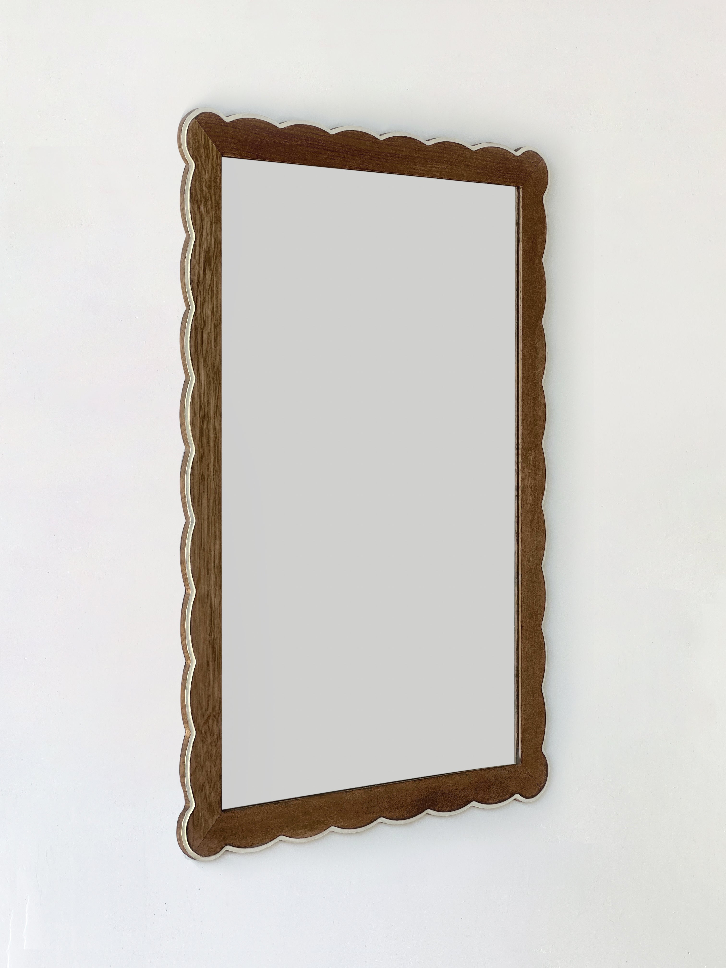 Santiago Scalloped Mirror With Highlighted Edge Blend 31 - Medium