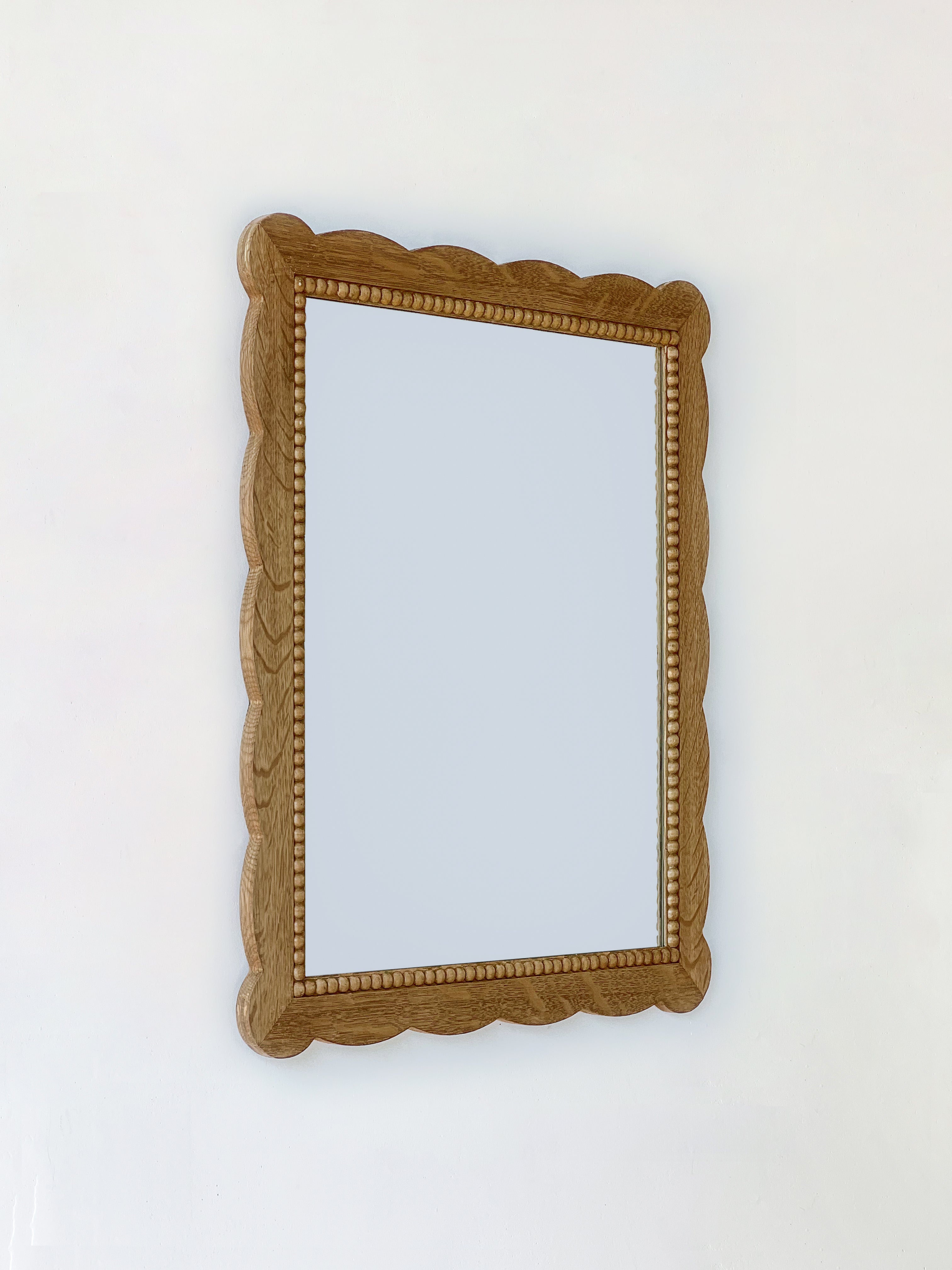 Santiago Scalloped Mirror With Bobbin Trim Blend 21 - Small