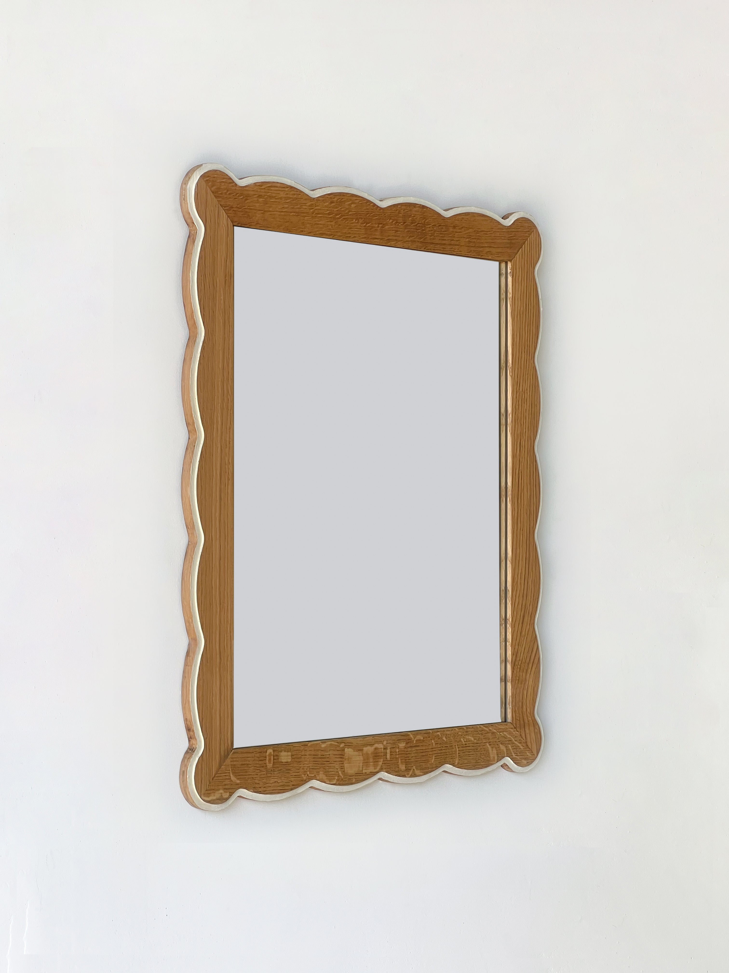 Santiago Scalloped Mirror With Highlighted Edge Blend 21 - Small