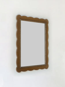 Santiago Scalloped Mirror With Bobbin Trim Blend 31 - Small