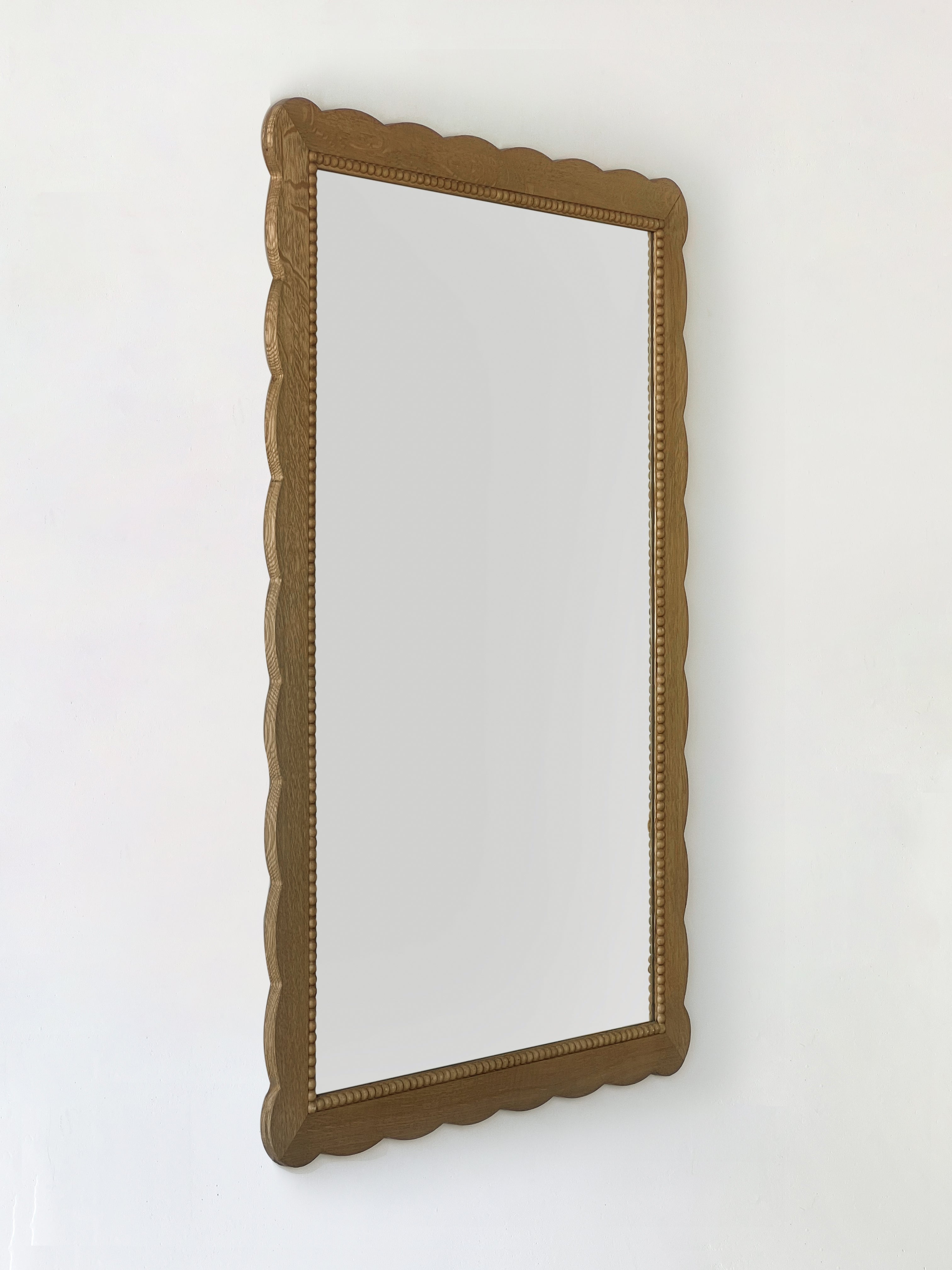 Santiago Scalloped Mirror With Bobbin Trim Blend 21 - Medium