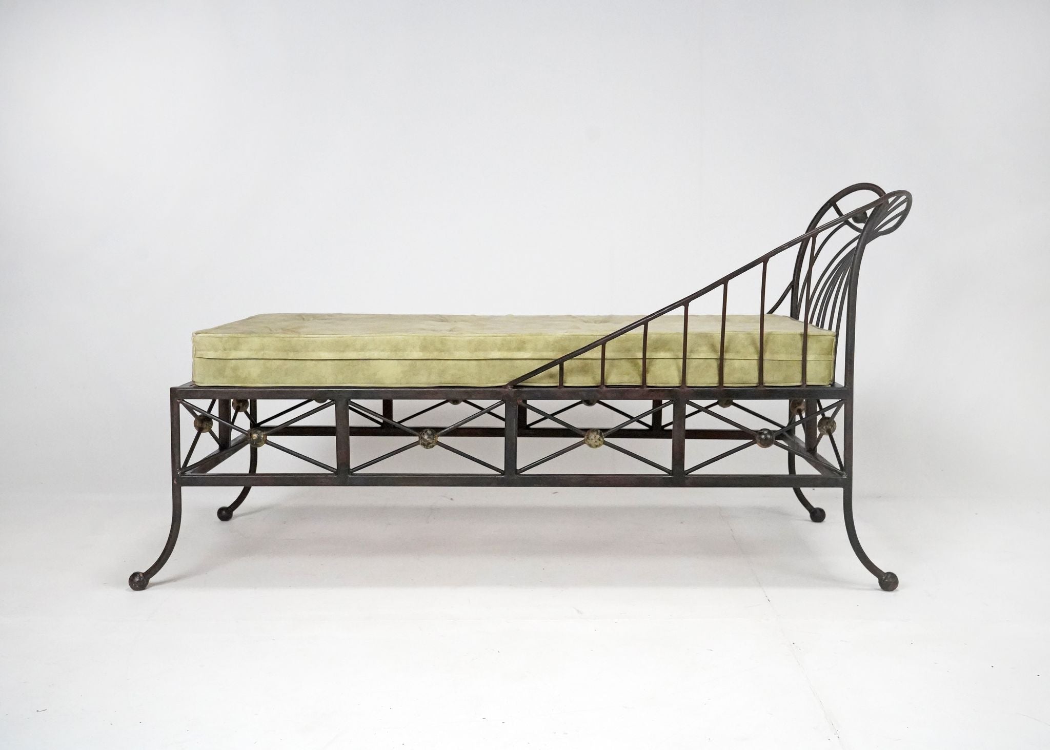 French Sculptural Form Steel Day bed