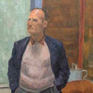 20th Century Male Figure Portrait Oil Painting, British School