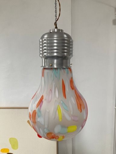 Oversize Italian lightbulb lamp, 1980's