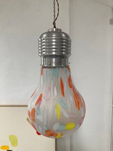 Oversize Italian lightbulb lamp, 1980's