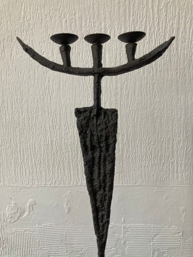 Brutalist candle stand, English 1970's